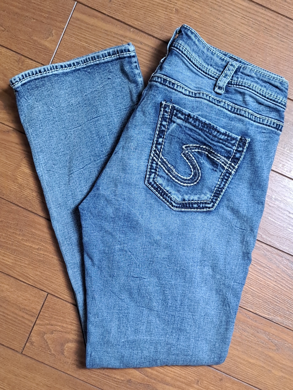 Silver Jeans Suki Baby Bootcut Jeans 16 W36 Y2K Style Contrast Stitch